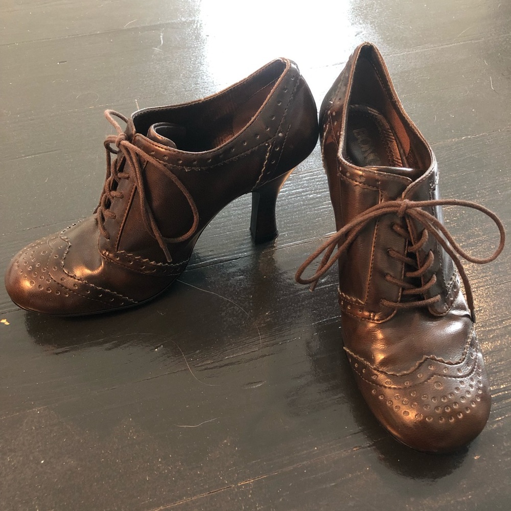 Dark Brown Oxford Heel
